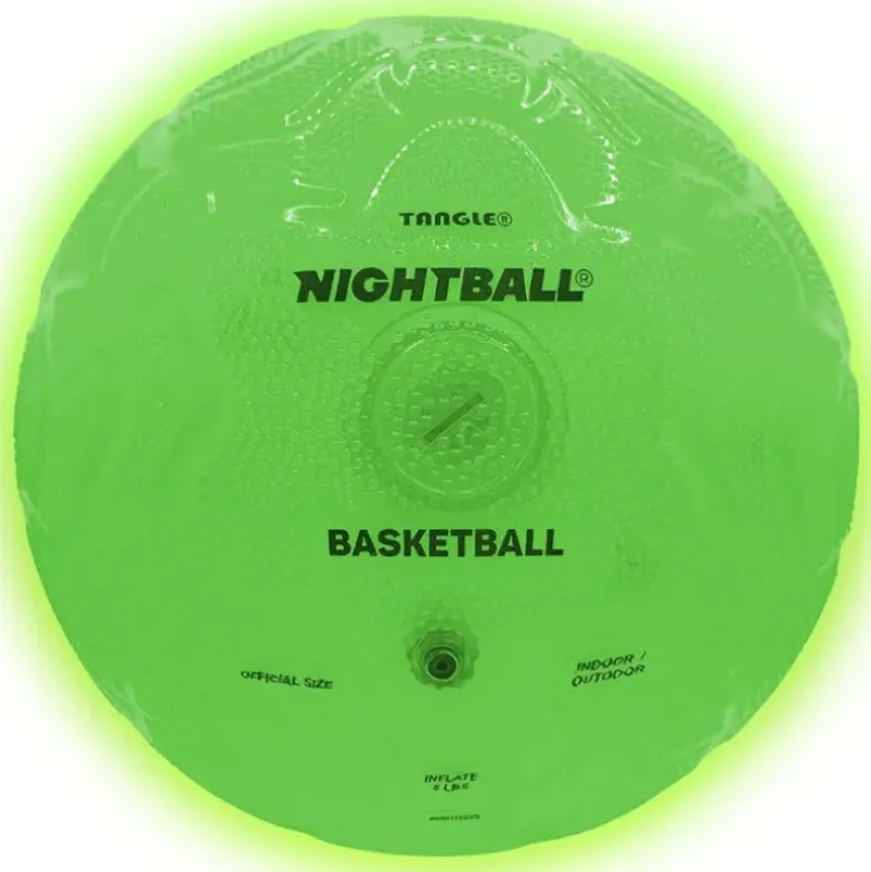 Tangle Nightball Glow in the Dark Light Up Basketball Green