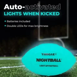 Tangle Nightball Glow in the Dark Light Up Football Blue