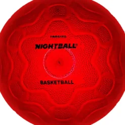 Hot Tangle Nightball Glow in the Dark Light Up Basketball Red