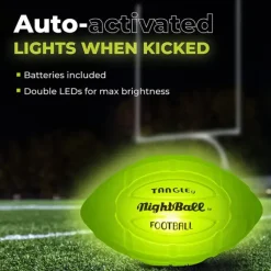 Tangle Nightball Glow in the Dark Light Up Football Green