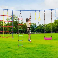 Best Great Playthings Ninja Warrior Obstacle Course with 8 accessories