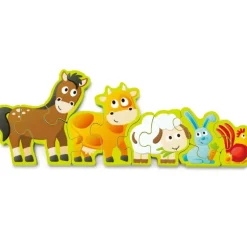 Online Hape Numbers & Farm Animals Puzzle