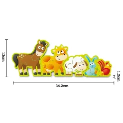Online Hape Numbers & Farm Animals Puzzle