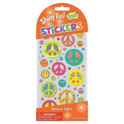 Sale Peaceable Kingdom Peace Sign Foil Sticker Pack