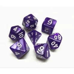 Hot Legacy Dice Pearl 7 Dice Set with Bag