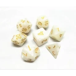 Hot Legacy Dice Pearl 7 Dice Set with Bag