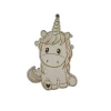 Idako Personalized Wooden Christmas Ornament Sitting Unicorn (Standard)