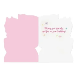 Hot Peaceable Kingdom Pink Pony Glitter Birthday Card