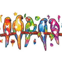 New Unidragon Playful Parrots Wooden Puzzle