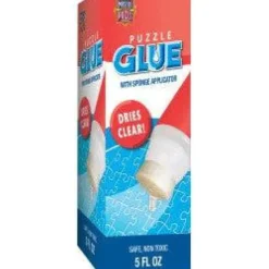 Online MasterPieces Puzzle Accessories - 5oz Glue with Sponge Applicator