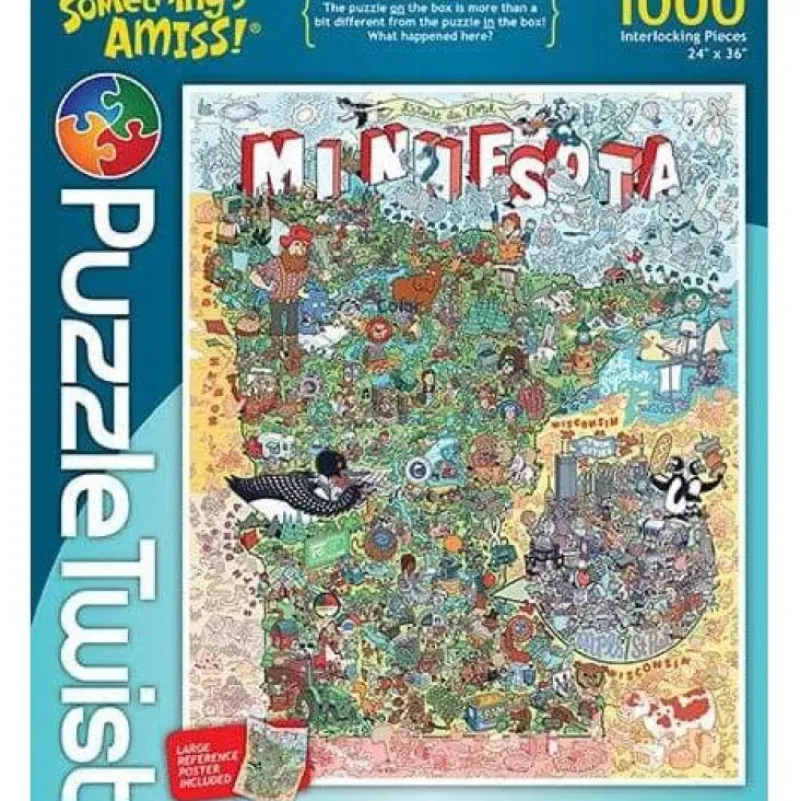Best Maynards Puzzle Twist - Color Me Minnesota - 1,000 Piece Puzzle