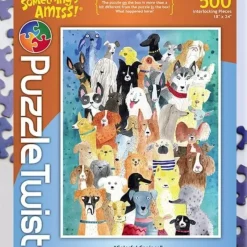 Hot Maynards Puzzle Twist - Colorful Canines - 500 Piece Puzzle
