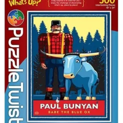 New Maynards Puzzle Twist - Paul Bunyan & Babe The Blue Ox - 500 Piece Puzzle