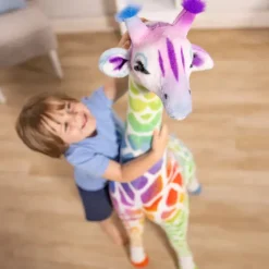 Sale Melissa u0026 Doug Rainbow Giraffe - Lifelike Animal Giant Plush
