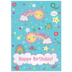 Outlet Peaceable Kingdom Rainbow With Stickers Card