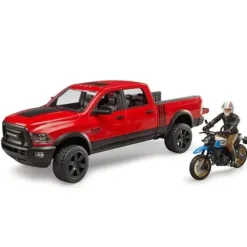 Discount Bruder RAM 2500 Power Wagon with Scrambler Ducati Desert Sled