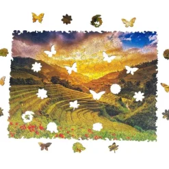 Sale Unidragon Rice Fields Wooden Jigsaw Puzzle