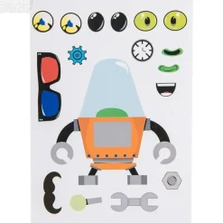 Discount The Toy Network Robot Character Sticker Set - 12 Pieces
