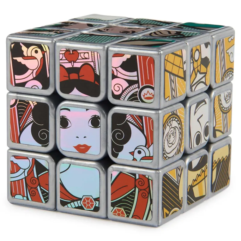 Sale Spin Master Rubik's 3 x 3 Disney 100th Anniversary Metallic Platinum Cube