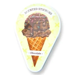 Online Peaceable Kingdom Scented Sticker Tin - Chocolate Ice Cream