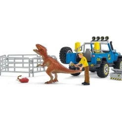 Hot Schleich Off-road Vehicle with Dino Outpost