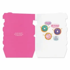 Online Peaceable Kingdom Scratch & Sniff Birthday Card - Box of Donuts