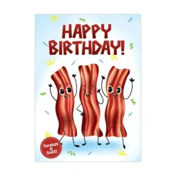Online Peaceable Kingdom Scratch & Sniff Birthday Card - Bacon