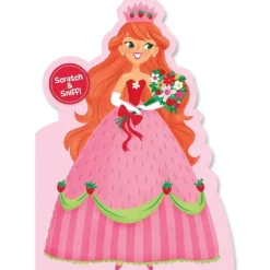 New Peaceable Kingdom Scratch & Sniff Birthday Card - Strawberry Princess Birthday