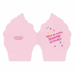 New Peaceable Kingdom Scratch & Sniff Birthday Card - Cherry Cupcake