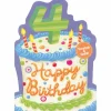 Hot Peaceable Kingdom Scratch & Sniff Birthday Card - Age 4 Vanilla Cake