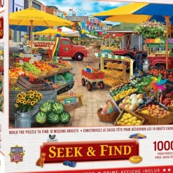 Sale MasterPieces Seek & Find - Market Square - 1000 Piece Puzzle