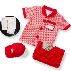 Outlet Melissa u0026 Doug Server Role Play Dress-up Costume Set