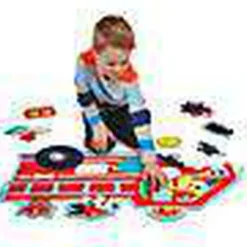 Discount Peaceable Kingdom Shiny Fire Truck Pups Floor Puzzle - 39 Pieces