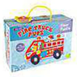 Discount Peaceable Kingdom Shiny Fire Truck Pups Floor Puzzle - 39 Pieces