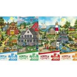 Discount MasterPieces Simple Living - 500 Piece Puzzle Assortment