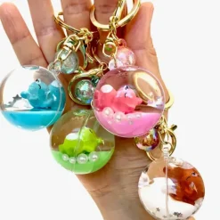 Hot BC Mini Sleeping Animal Ball Key Charm