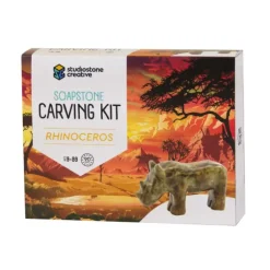 New XYZ Toys Soapstone Carving Kit Rhinoceros
