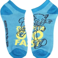 Sale Bio World Sonic the Hedgehog 2 Logo 5 Pair Ankle Socks
