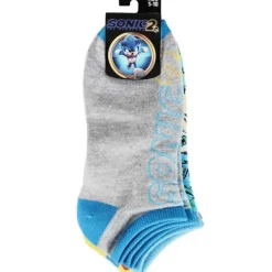 Sale Bio World Sonic the Hedgehog 2 Logo 5 Pair Ankle Socks