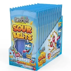Raindrops Sour Belts Raspberry 3.52 oz.