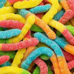Online Albanese Confectionery Sour Mini Neon Gummi Worms 4.5 lb. Bag