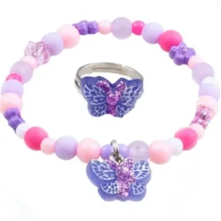 Outlet Creative Education Sparkle Butterfly Bracelet & Ring Set