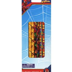 Best United Party Spiderman 6 Pack Pencils on blister card