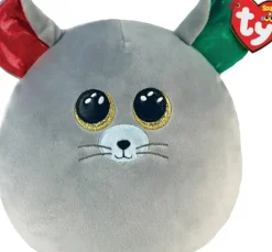 TY Squish A Boo - Chipper the Grey Mouse - Medium