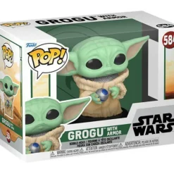 Outlet Funko Star Wars: Book of Boba Fett - Grogu with Armor Pop! Vinyl Figure