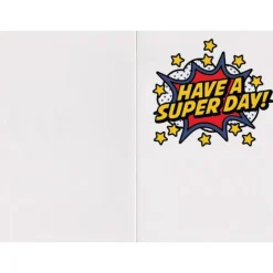 New Peaceable Kingdom Super Hero Foil Birthday Card