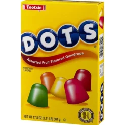 Hot Tootsie Super Size DOTS Original Fruit Flavored Gum Drops 17.8 oz. Box