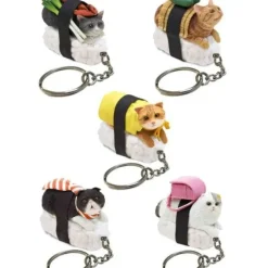 Clearance Clever Idiots Sushi Cat (Nekozushi) Keyring Blind Box Series 1