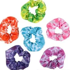 Discount The Toy Network Tie Dye Solid Fashion Hair Scrunchies