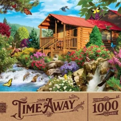 Outlet MasterPieces Time Away - Cascading Cabin - 1000 Piece Puzzle